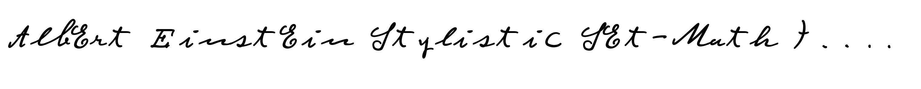 Albert Einstein Stylistic Set-Math 70 Bold